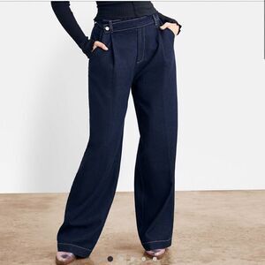 NWT Sam Edelman Circus Low Rise Denim Trouser in Rinse Dark Wash- Size 28